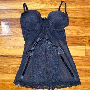 LAST CHANCE -SEXY!! Victoria Secret Black Lace Pushup Camisole 34B